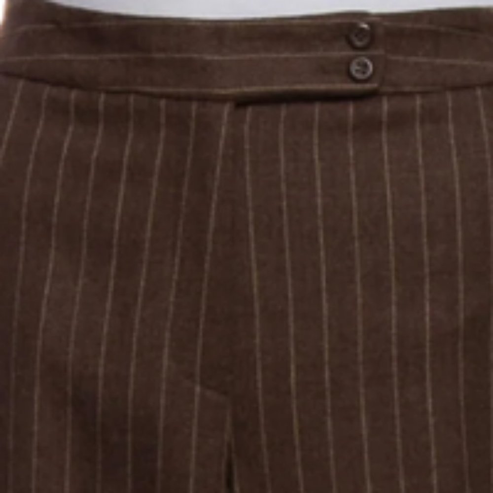 Pendleton Brown Striped 100% Virgin Wool Trousers - image 7